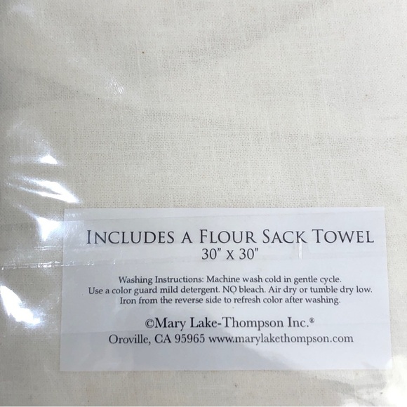 Mary Lake Christmas Gingerbread Cookie Recipe Flour Sack Towel - Picture 5 of 5